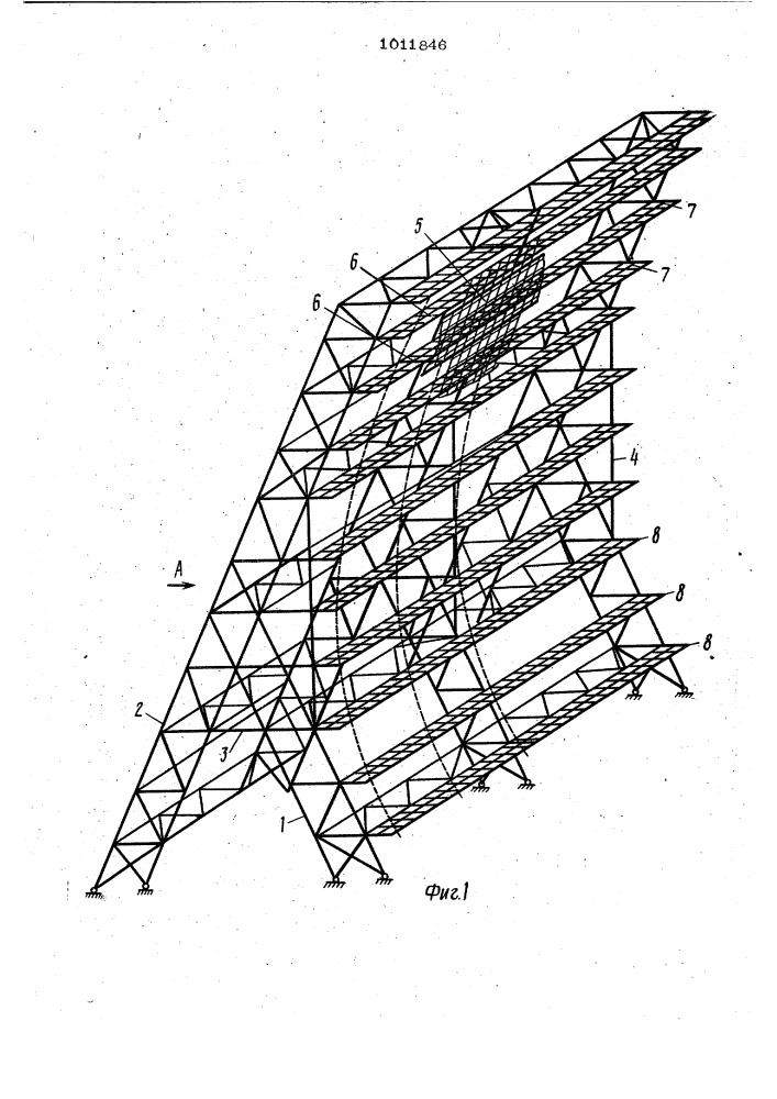 Несущий каркас башенного типа (патент 1011846)