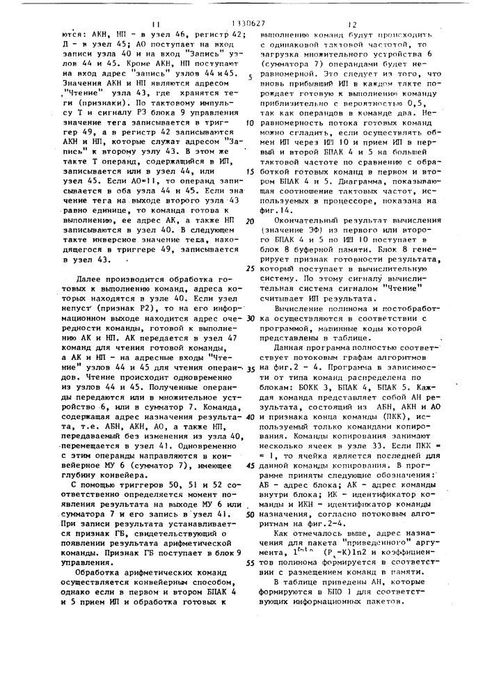 Специализированный процессор для вычисления элементарных функций (патент 1330627)