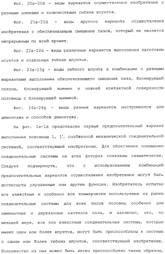 Механическое соединение половиц при помощи гибкого шпунта (патент 2373348)