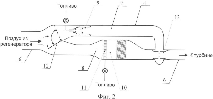 Газотурбинная установка регенеративного цикла с каталитической камерой сгорания (патент 2342601)