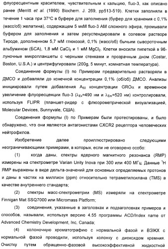 Производные пиримидинсульфонамида в качестве модуляторов рецепторов хемокинов (патент 2408587)