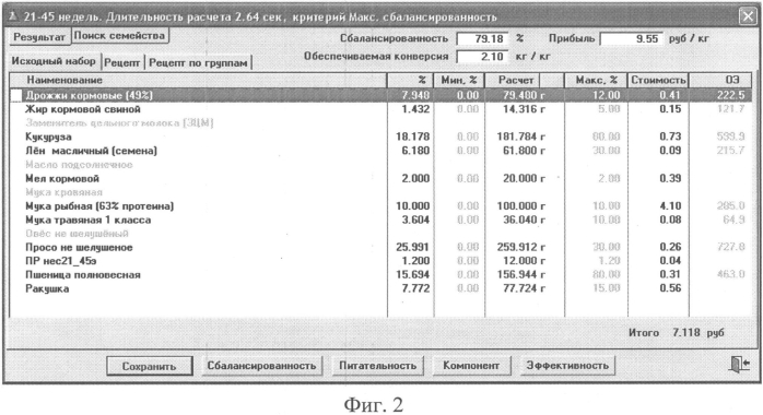 Устройство составления по различным критериям оптимизации близкого к экономически наилучшему кормового рациона и приготовления близкой к экономически наилучшей кормовой смеси при программируемом росте животных и птицы при наличии информации о потреблении ими кормосмеси и об их живой массе (патент 2553878)