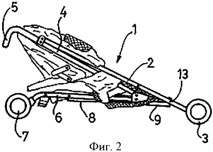 Складная прогулочная коляска для маленьких детей (патент 2384448)