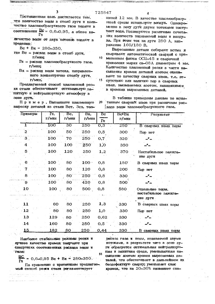 Способ плазменной резки (патент 725847)