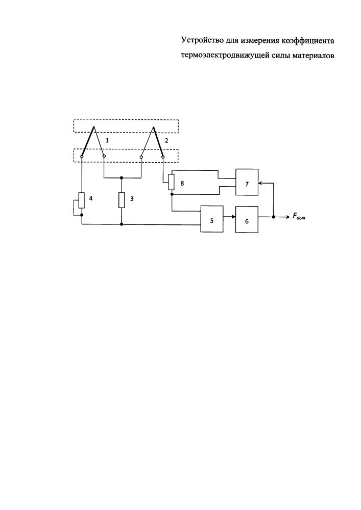 Устройство для измерения коэффициента термоэлектродвижущей силы материалов (патент 2646537)
