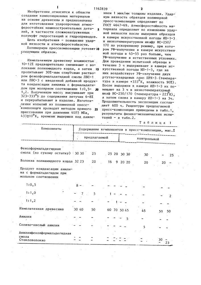 Полимерная пресс-композиция (патент 1162839)