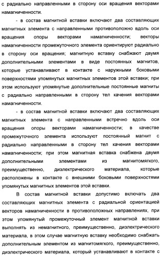 Способ магнитной разгрузки тел качения от действия центробежных сил в опорах вращения и опора вращения для его осуществления (варианты) (патент 2348839)