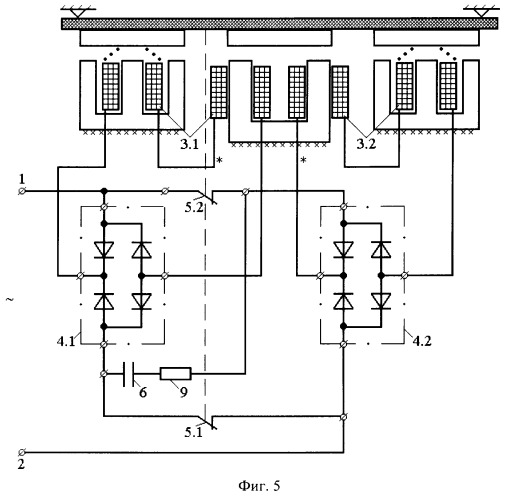 Форсированный электромагнитный привод со встроенными выпрямителями (патент 2257631)