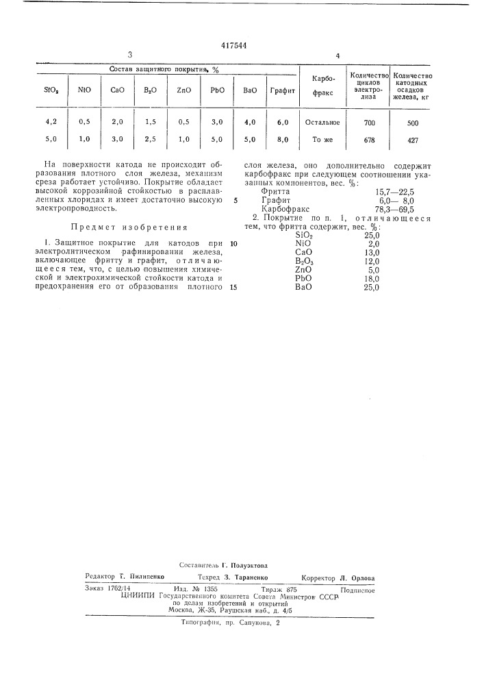 Патент ссср  417544 (патент 417544)