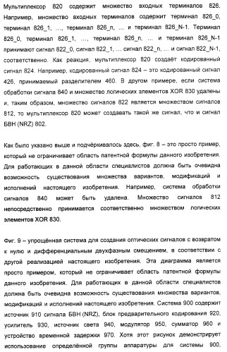 Система и способ для создания оптических сигналов с возвратом к нулю и дифференциальным двухфазным смещением (патент 2372725)