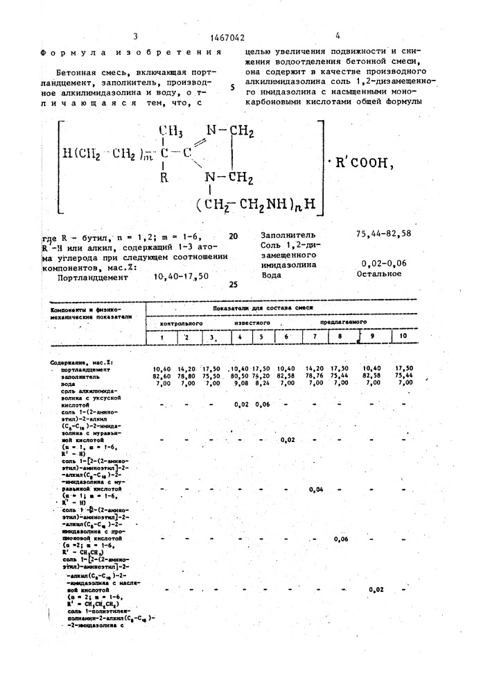 Бетонная смесь (патент 1467042)