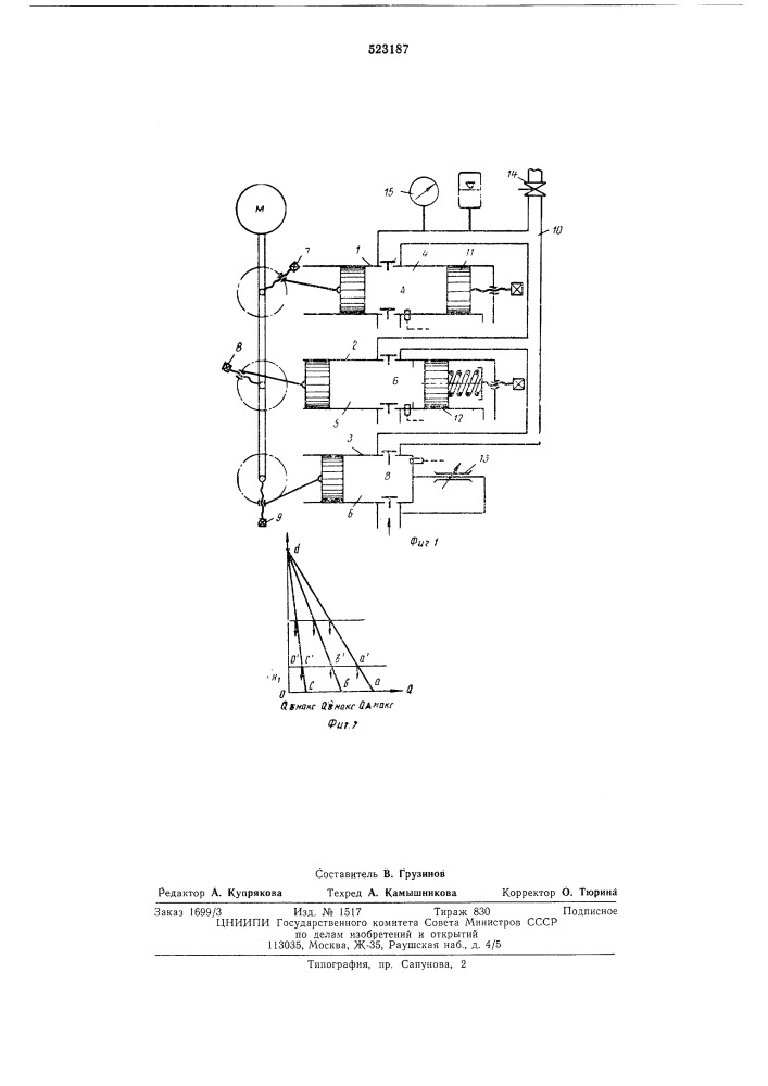 Дозировочная насосная установка (патент 523187)