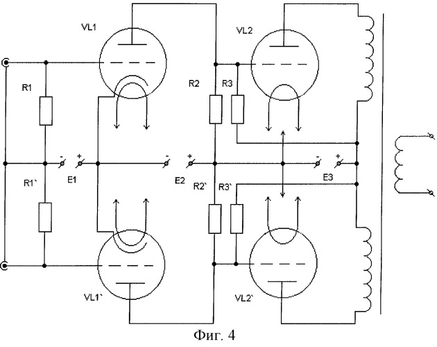 Ламповый усилитель с непосредственной связью между каскадами (патент 2258299)