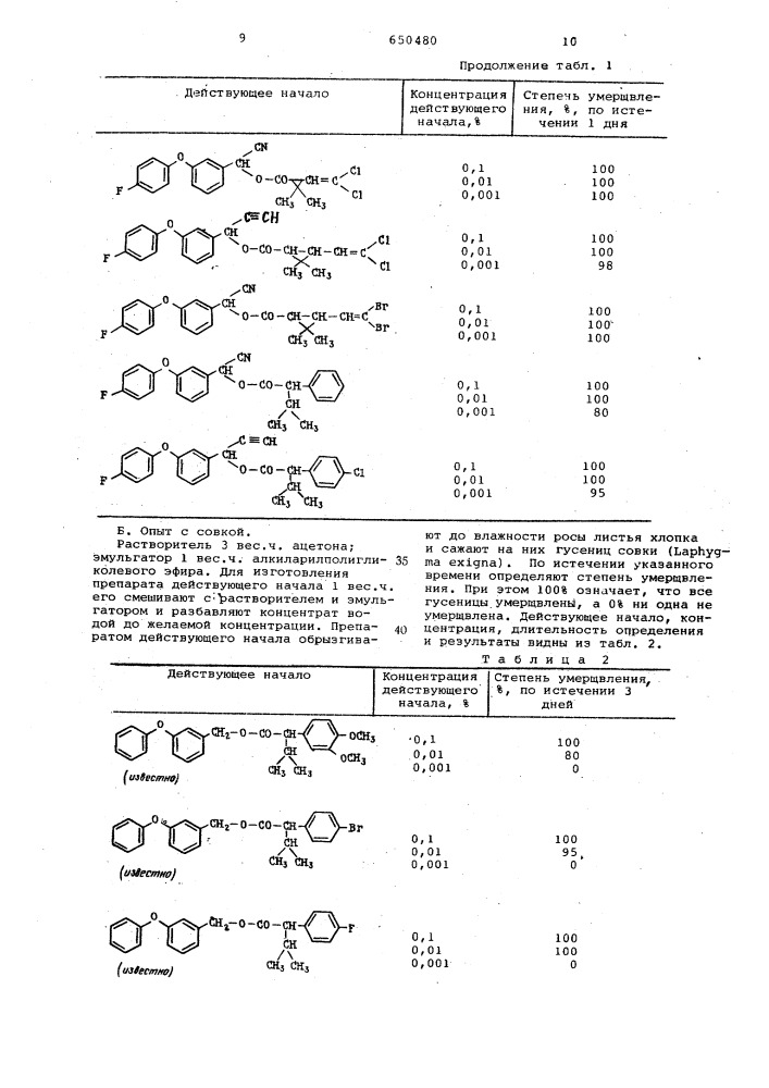 Инсектоакарицидное средство (патент 650480)