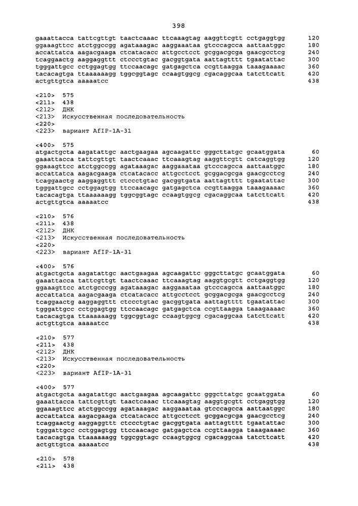 Новые инсектицидные белки и способы их применения (патент 2666914)