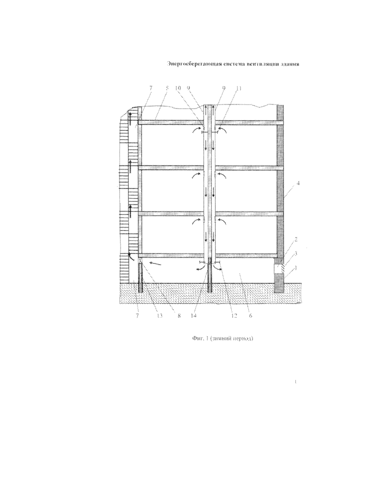 Энергосберегающая система вентиляции здания (патент 2647825)