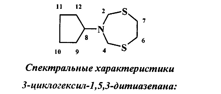 Способ получения n-циклоалкилзамещенных 1,5,3-дитиазепанов (патент 2664654)