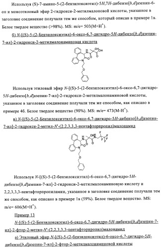 Малонамидные производные в качестве ингибиторов  -секретазы (патент 2440342)