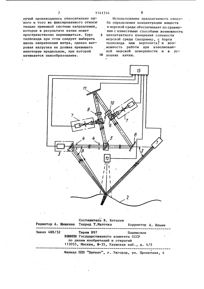 Способ определения солености морской среды (патент 1141314)