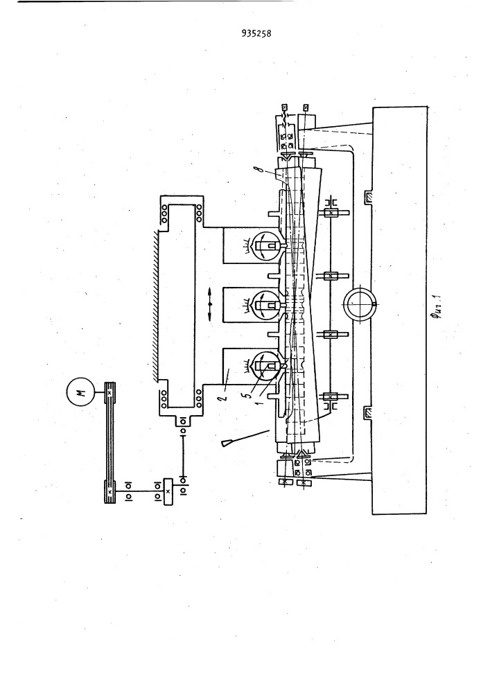 Суперфинишный станок для обработки дорожек качения колец шарикоподшипников (патент 935258)