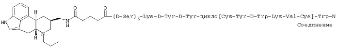 Химерные аналоги соматостатина-дофамина (патент 2277539)