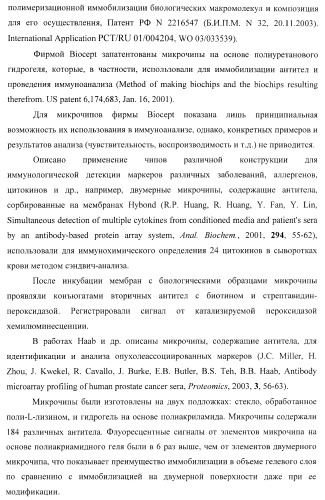 Биологический микрочип для множественного параллельного иммунологического анализа соединений и способы иммуноанализа, в которых он используется (патент 2363955)