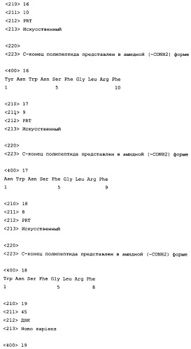Производные метастина и их применение (патент 2430107)