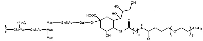 Глицерин-связанные пэгилированные сахара и гликопептиды (патент 2460543)