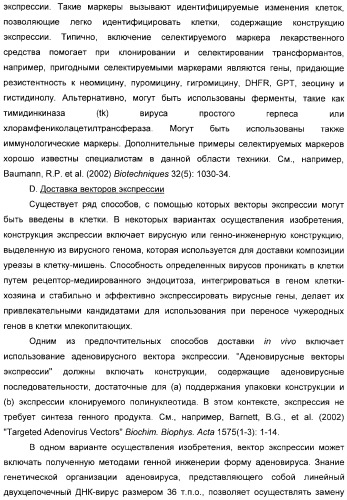 Использование уреазы для ингибирования роста раковых клеток (патент 2326691)