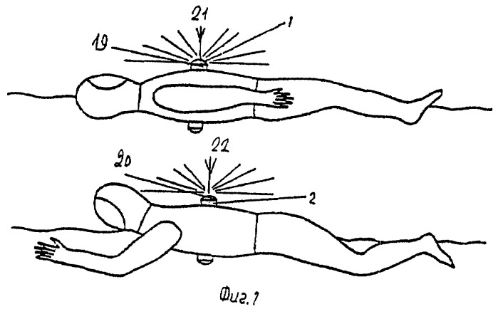 Система для обнаружения и определения местоположения человека, терпящего бедствие на воде (патент 2276038)