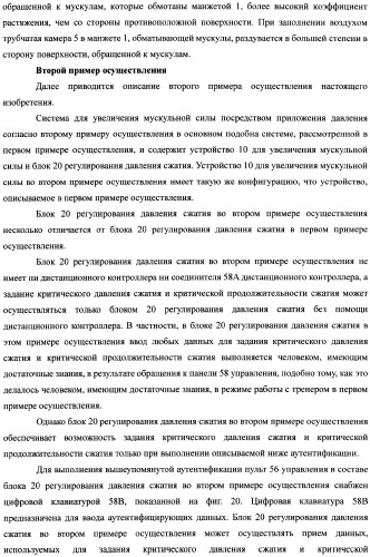 Система для увеличения мускульной силы и блок регулирования давления сжатия в составе устройства для увеличения мускульной силы (патент 2347598)