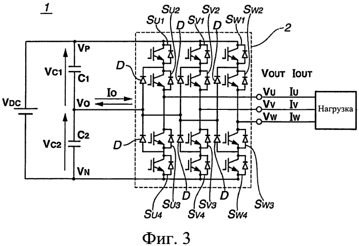 Многоуровневое устройство преобразования мощности с фиксированной нейтральной точкой (патент 2573825)