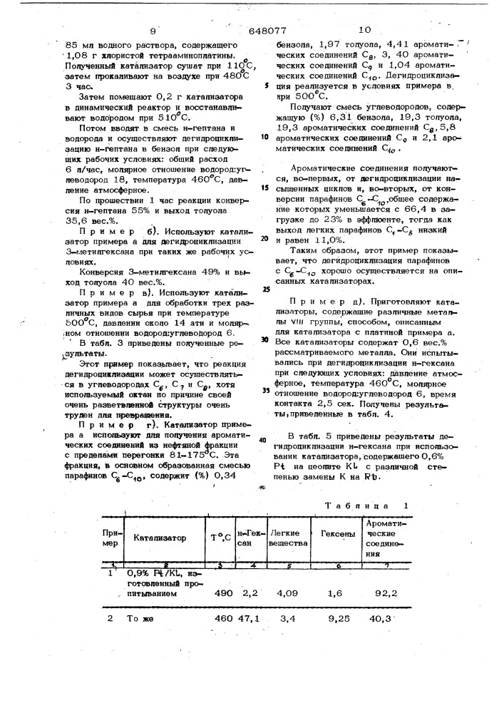 Способ получения бензола или его алкилпроизводных (патент 648077)