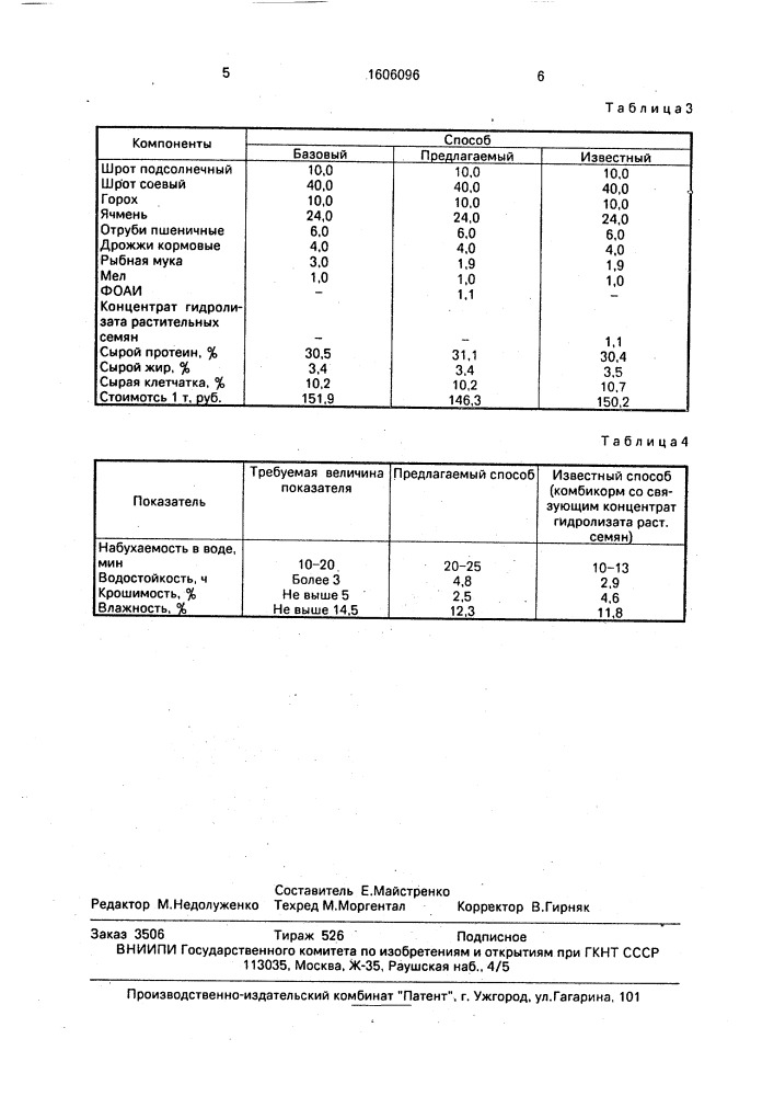 Способ получения гранулированного корма для животных и рыб (патент 1606096)