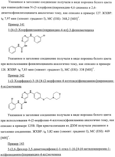 Производные пиримидиномочевины в качестве ингибиторов киназ (патент 2430093)