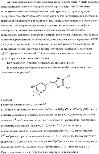 Соединения и композиции, как модуляторы активированных рецепторов пролифератора пероксисомы (патент 2412175)