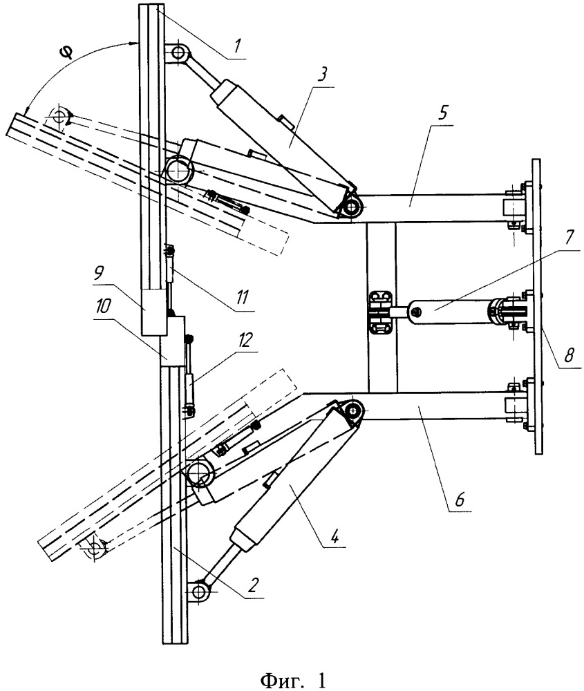 Передний поворотный v-образный отвал (патент 2660272)