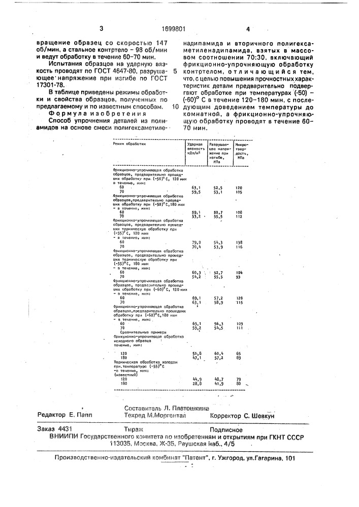 Способ упрочнения деталей из полиамидов (патент 1699801)