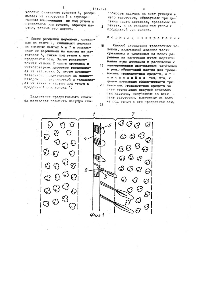 Способ укрепления трелевочных волоков (патент 1512524)