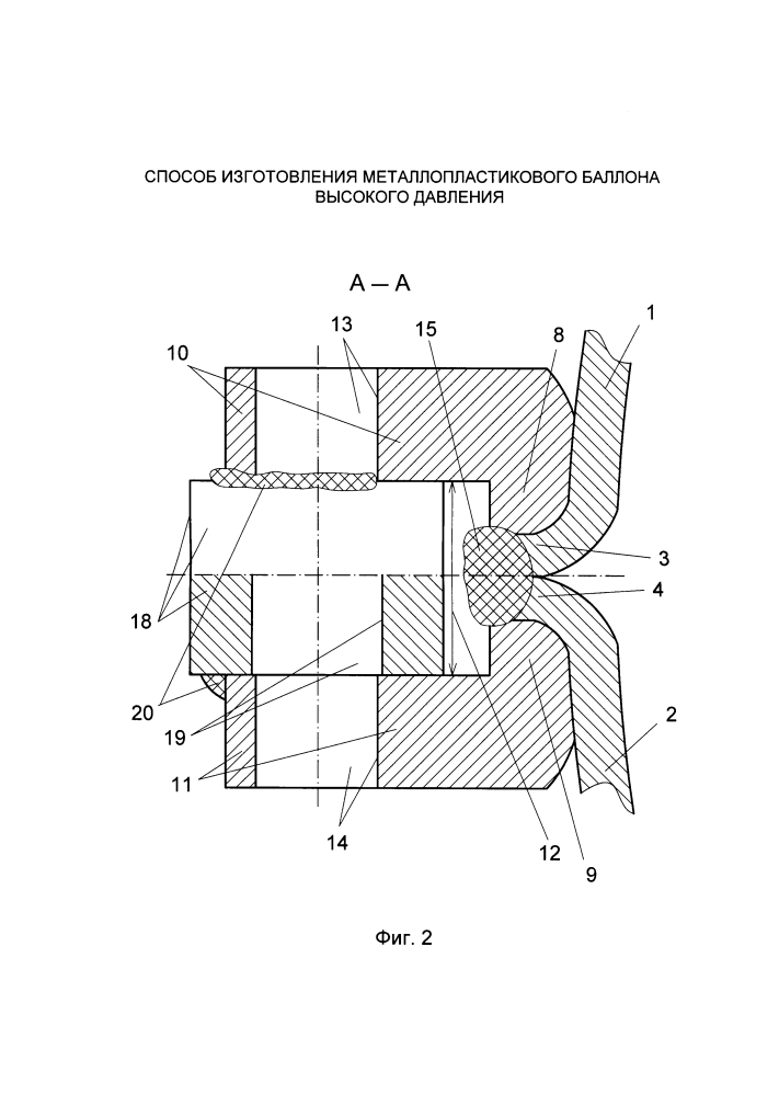 Способ изготовления металлопластикового баллона высокого давления (патент 2620134)