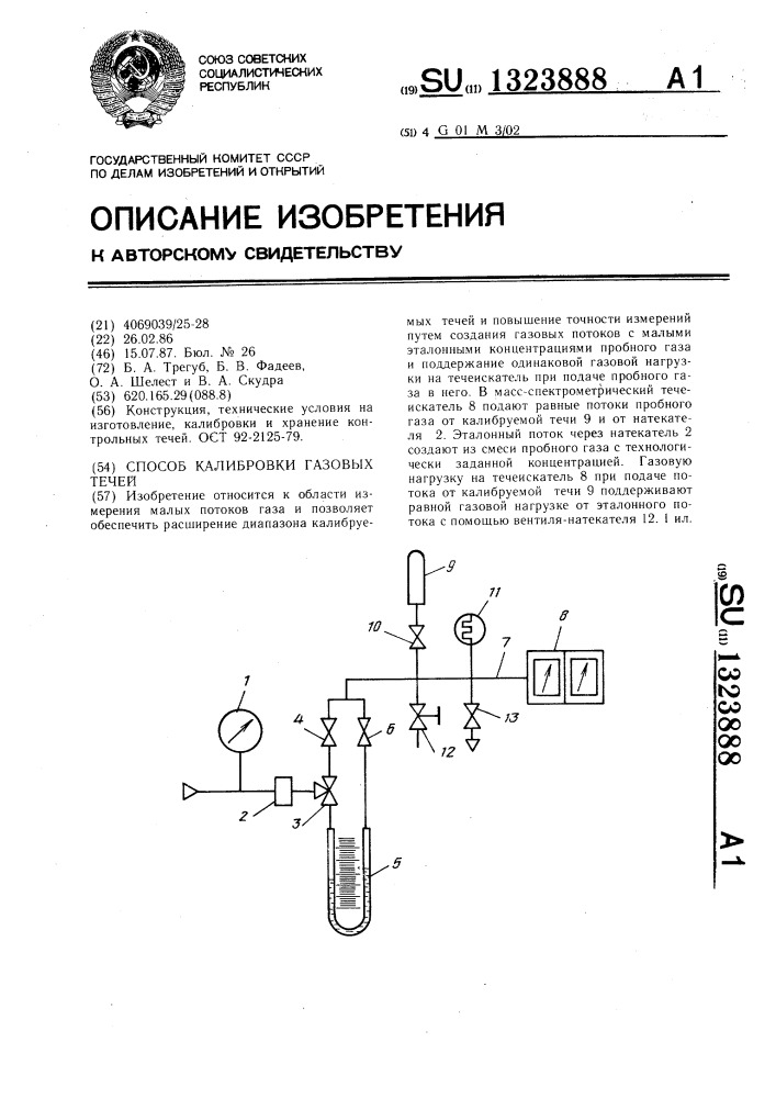 Способ калибровки газовых печей (патент 1323888)