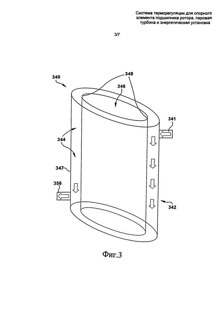 Система терморегулирования для опорного элемента подшипника ротора, паровая турбина и энергетическая установка (патент 2602320)