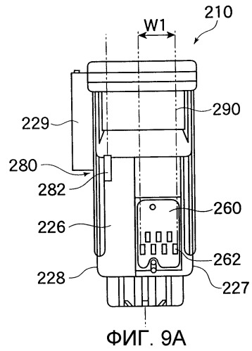 Чернильный картридж для установки в печатающее устройство (варианты) и печатающее устройство (варианты) (патент 2267405)