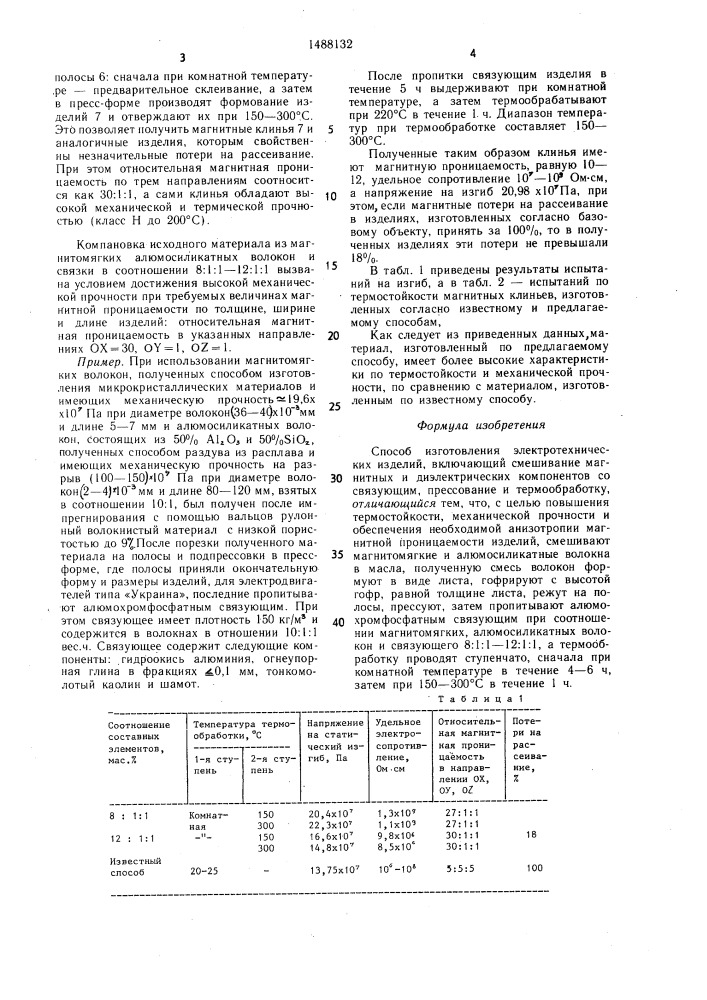 Способ изготовления электротехнический изделий (патент 1488132)