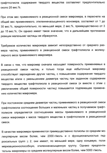 Графтполиолы с бимодальным распределением частиц по размерам и способ получения таких графтполиолов, а также применение для получения полиуретанов (патент 2316567)