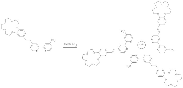 Цинковые димерные комплексы краунсодержащих стирилфенантролинов в качестве оптических сенсоров на катионы щелочноземельных и тяжелых металлов и способ их получения (патент 2516656)
