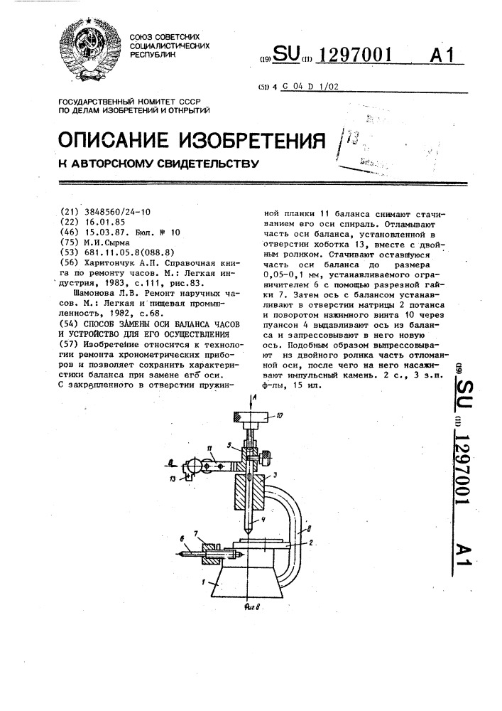 Ось баланса в часах