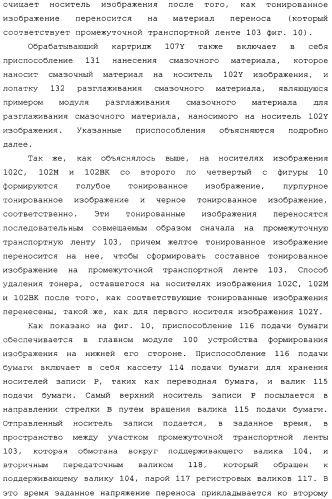 Устройство формирования изображения, приспособление нанесения смазочного материала, приспособление переноса, обрабатывающий картридж и тонер (патент 2346317)