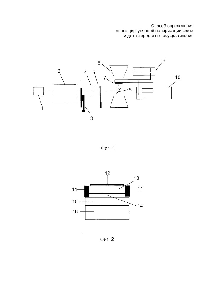 Способ определения знака циркулярной поляризации света и детектор для его осуществления (патент 2662042)