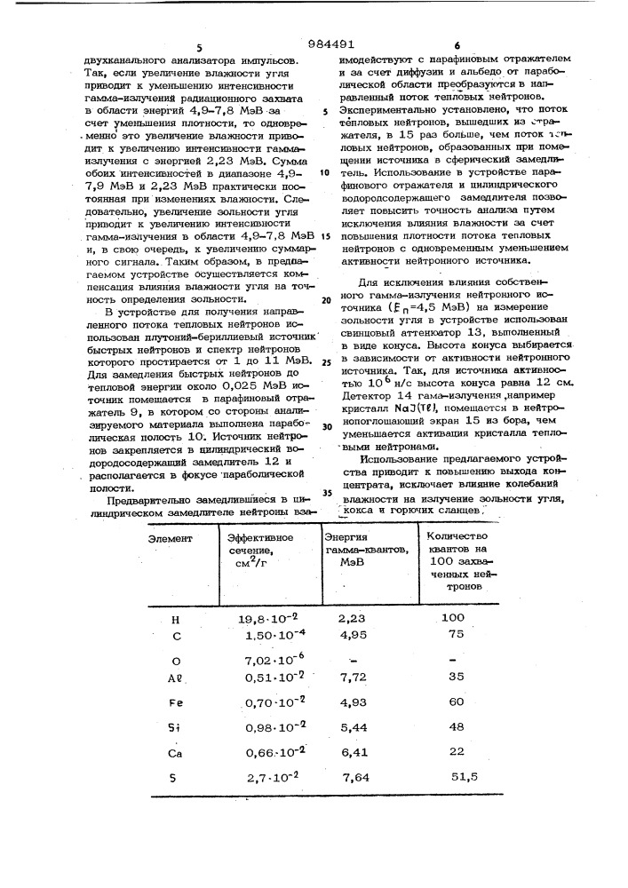 Устройство для анализа качества сыпучих материалов на ленте конвейера (патент 984491)